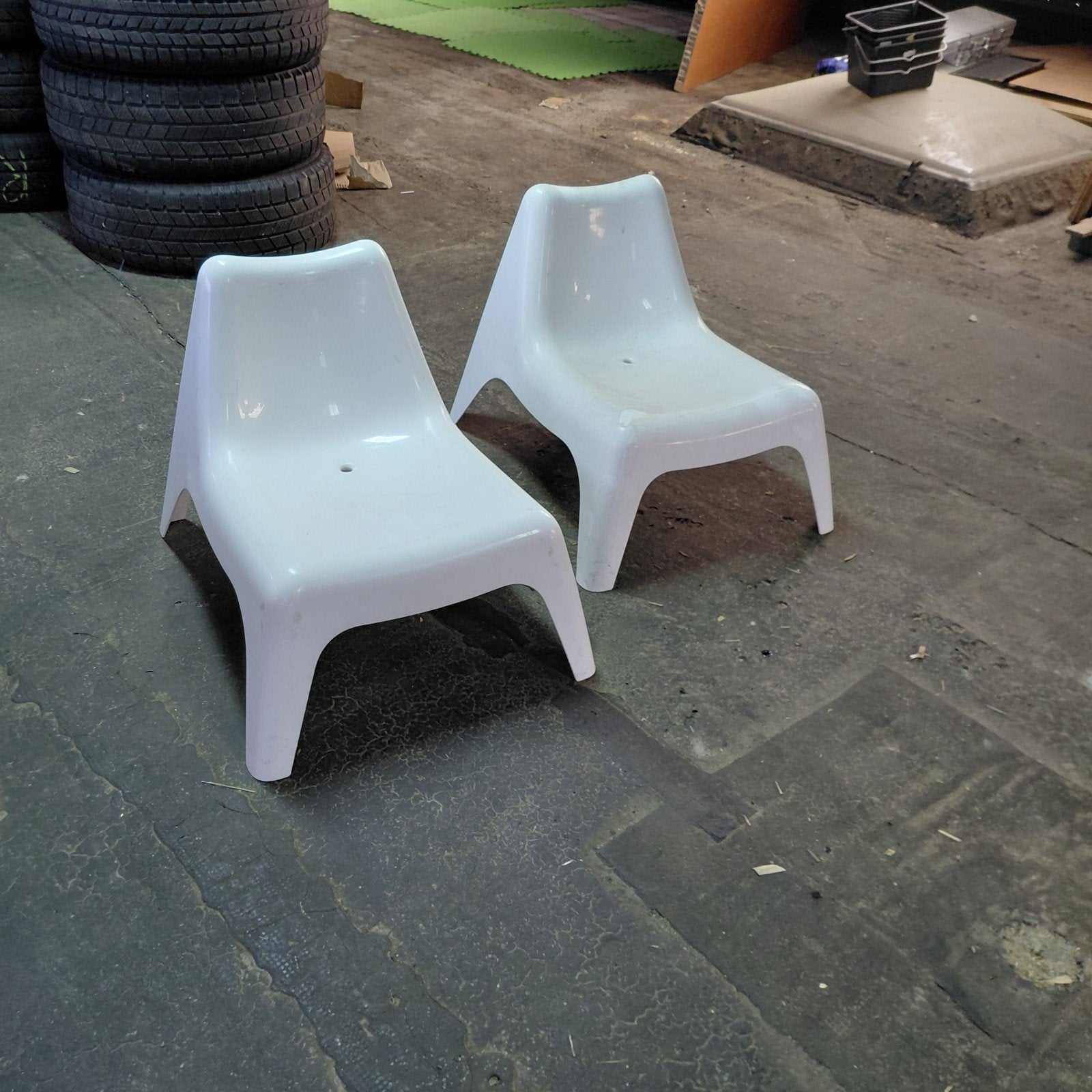 2x kinder loungestoel, Tuin en Terras, Ophalen of Verzenden, Gebruikt, Kunststof