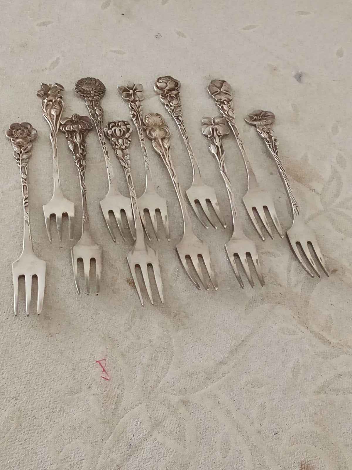 zilveren gebaksvorkjes., Ophalen of Verzenden, Zilver