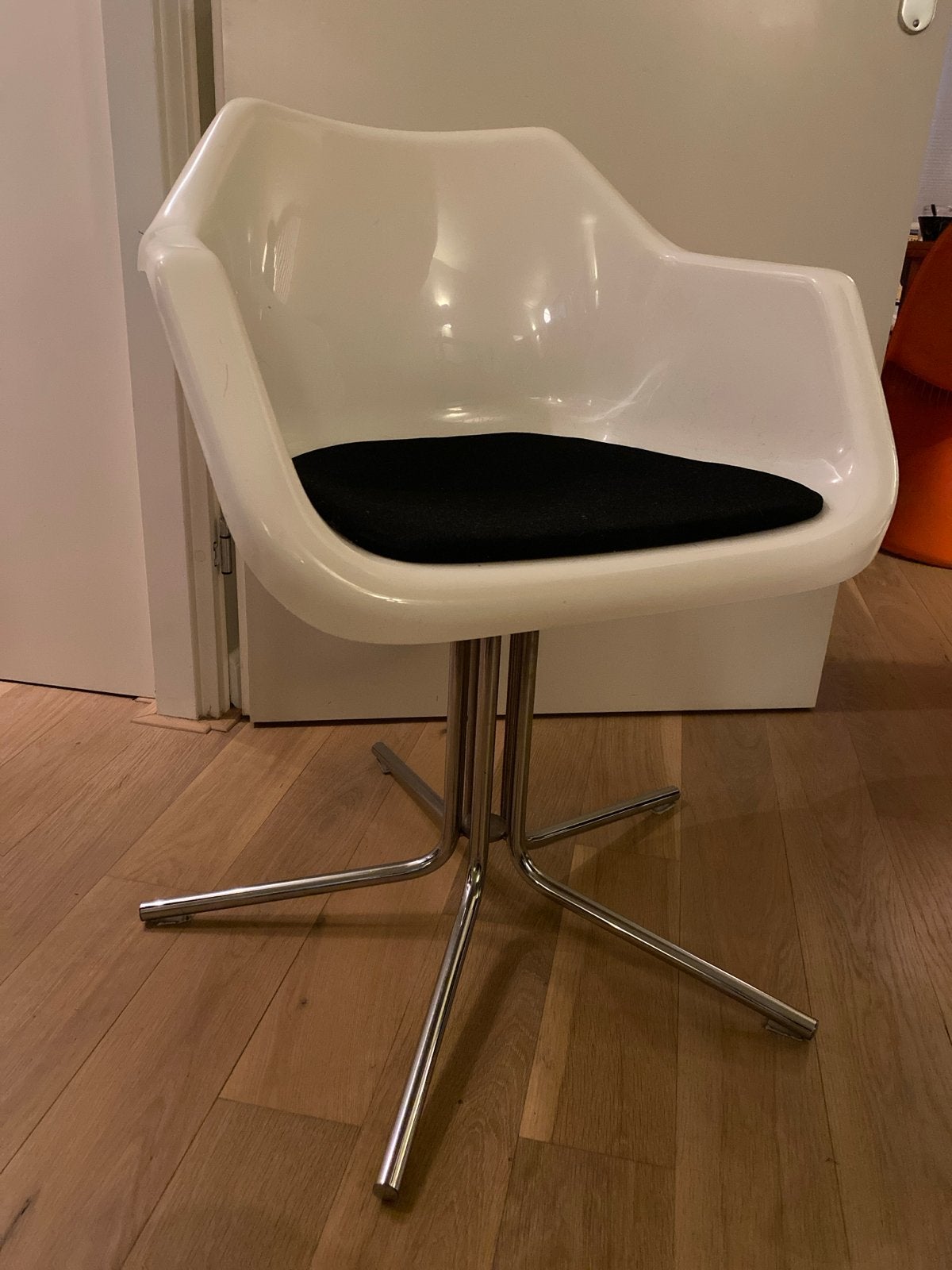 Space Age Kuipstoel - Herman Miller Stijl, Kunststof, Gebruikt, Wit, Ophalen of Verzenden