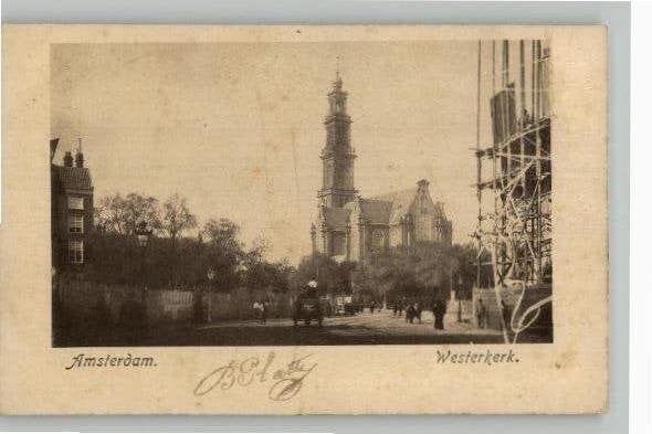 Amsterdam Westerkerk 1900, Ophalen of Verzenden, Voor 1920, Gelopen, Noord-Holland