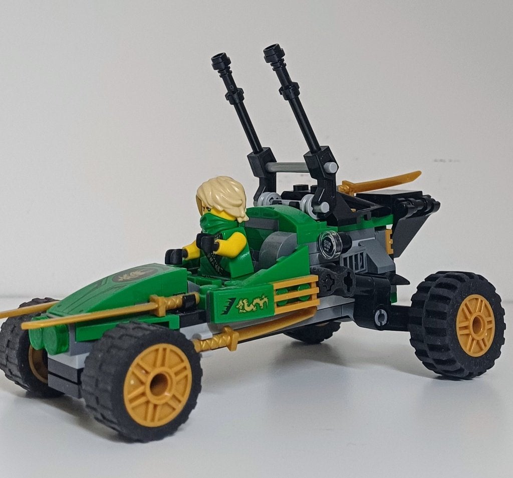 LEGO Compl. set Ninjago, N. 71700 Legancy Jungle aanvalsauto, Lego, Ophalen of Verzenden, Zo goed als nieuw, Inclusief instructies