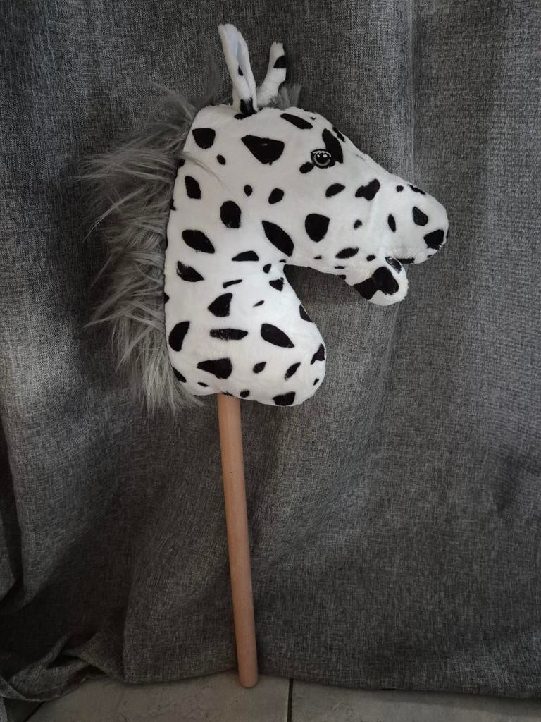 Stokpaard hobby horse  wit met vlekjes, Ophalen of Verzenden