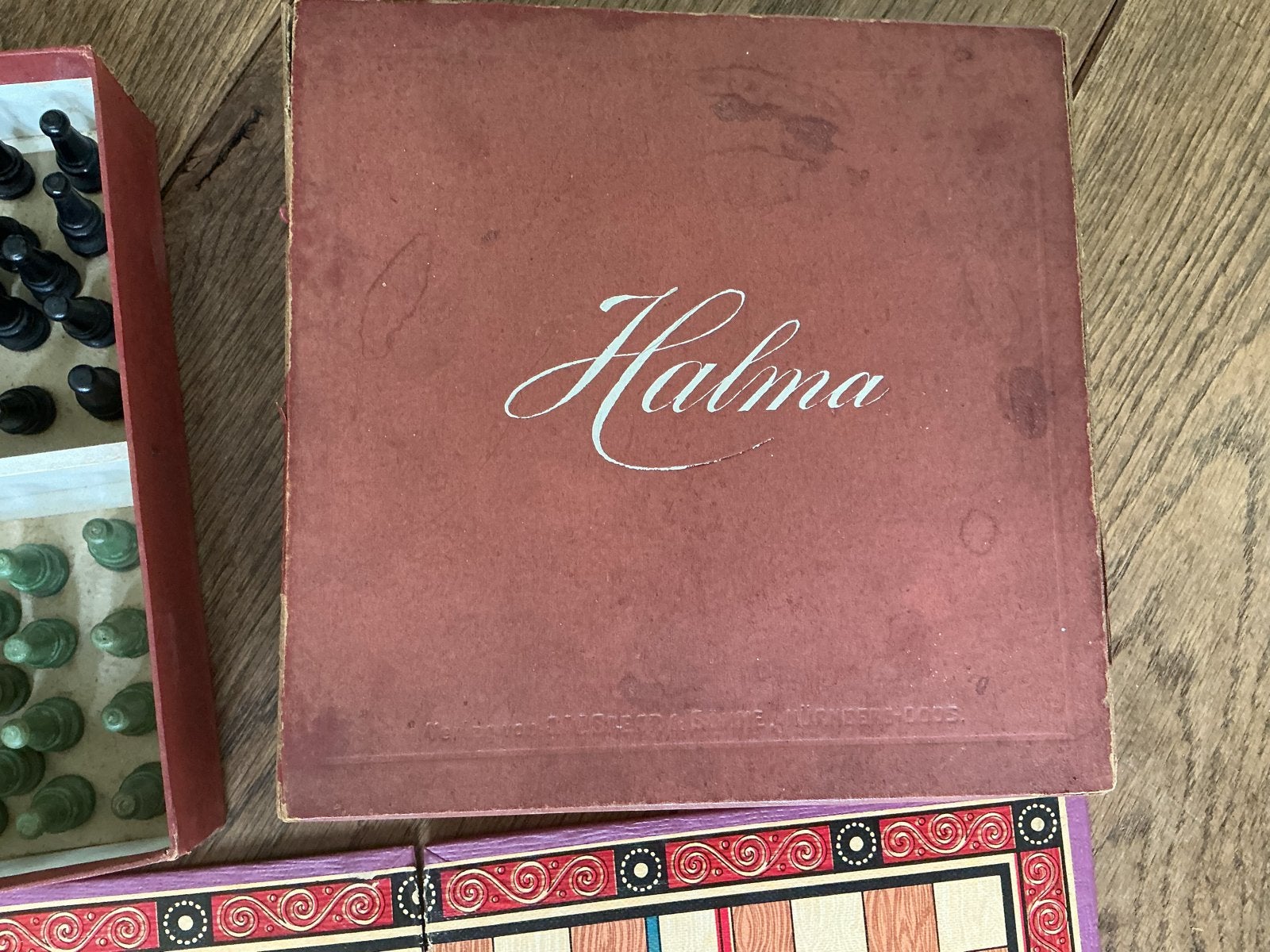 Vintage Halma Bordspel van J.W. Spear & Söhne, Ophalen of Verzenden, Gebruikt