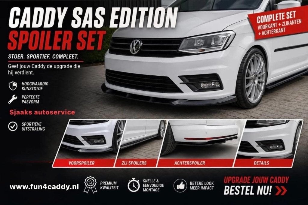compleet spoiler pakket volkswagen caddy tuning lunteren, Ophalen