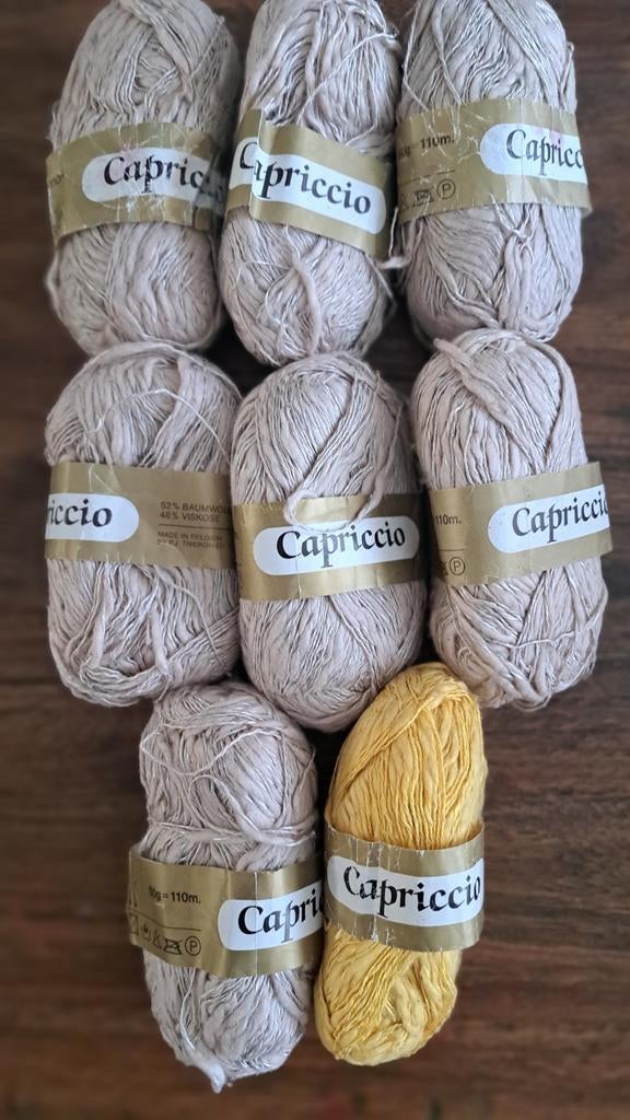 Capriccio Effectgaren - 8 bollen (52% katoen, 48% viscose), Hobby en Vrije tijd, Breien en Haken, Ophalen of Verzenden, Nieuw