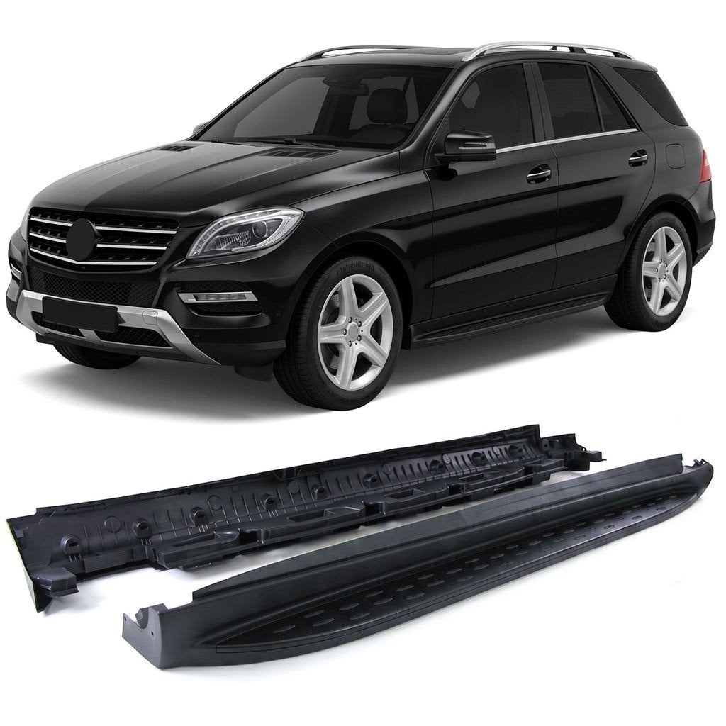 Aluminium Side Steps geschikt voor Mercedes ML W166 Black Ed
