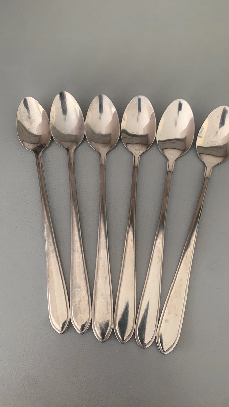 Set van 6 vintage theelepels, K.K. & Co. 18/10, lang model, Ophalen of Verzenden