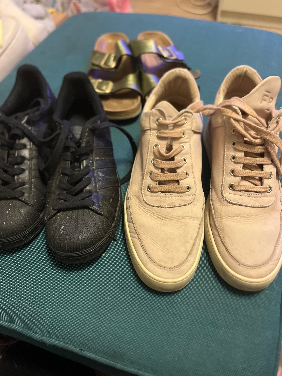 Diverse schoenen: Adidas, Filling Pieces,, Ophalen, Gedragen, Zwart, Sneakers of Gympen