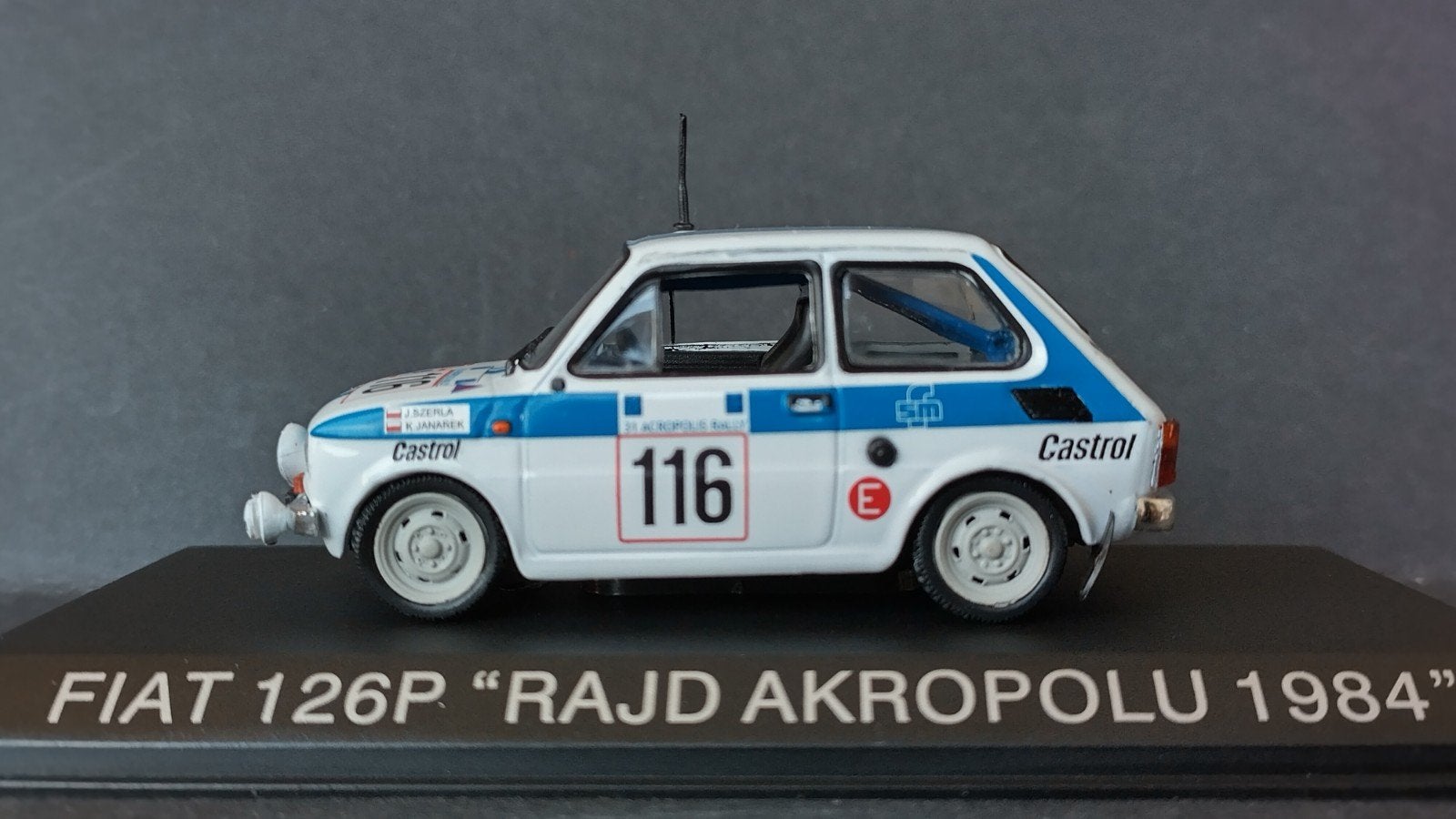 Fiat 126 P Rally Akropolis 1984 1:43 Maluch Collection Pol, Overige merken, Auto, Verzenden, .