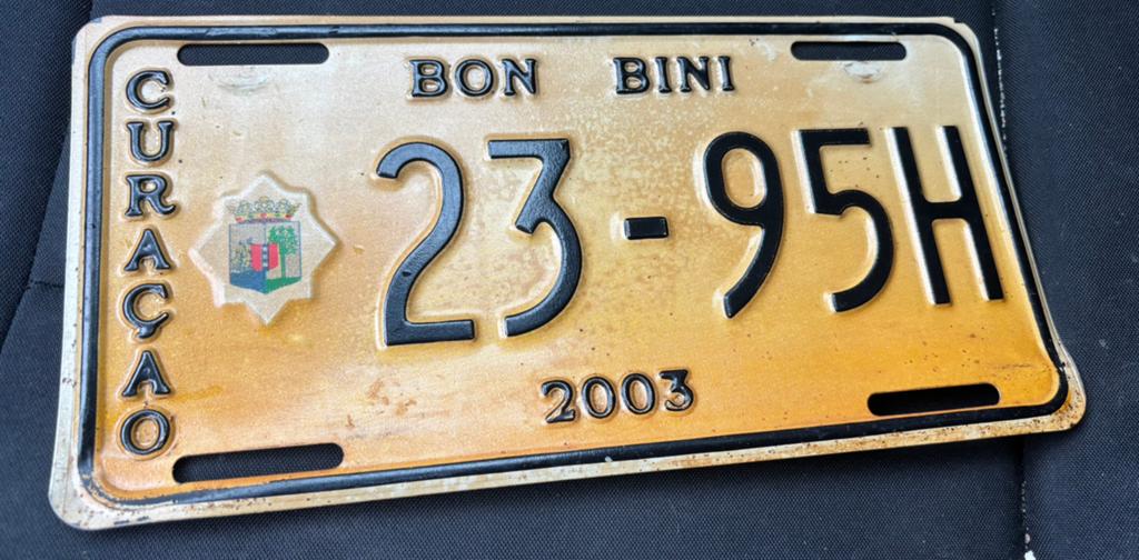 Curacao Bon Bini Nummerbord 2003, Ophalen of Verzenden, Zo goed als nieuw, Auto's