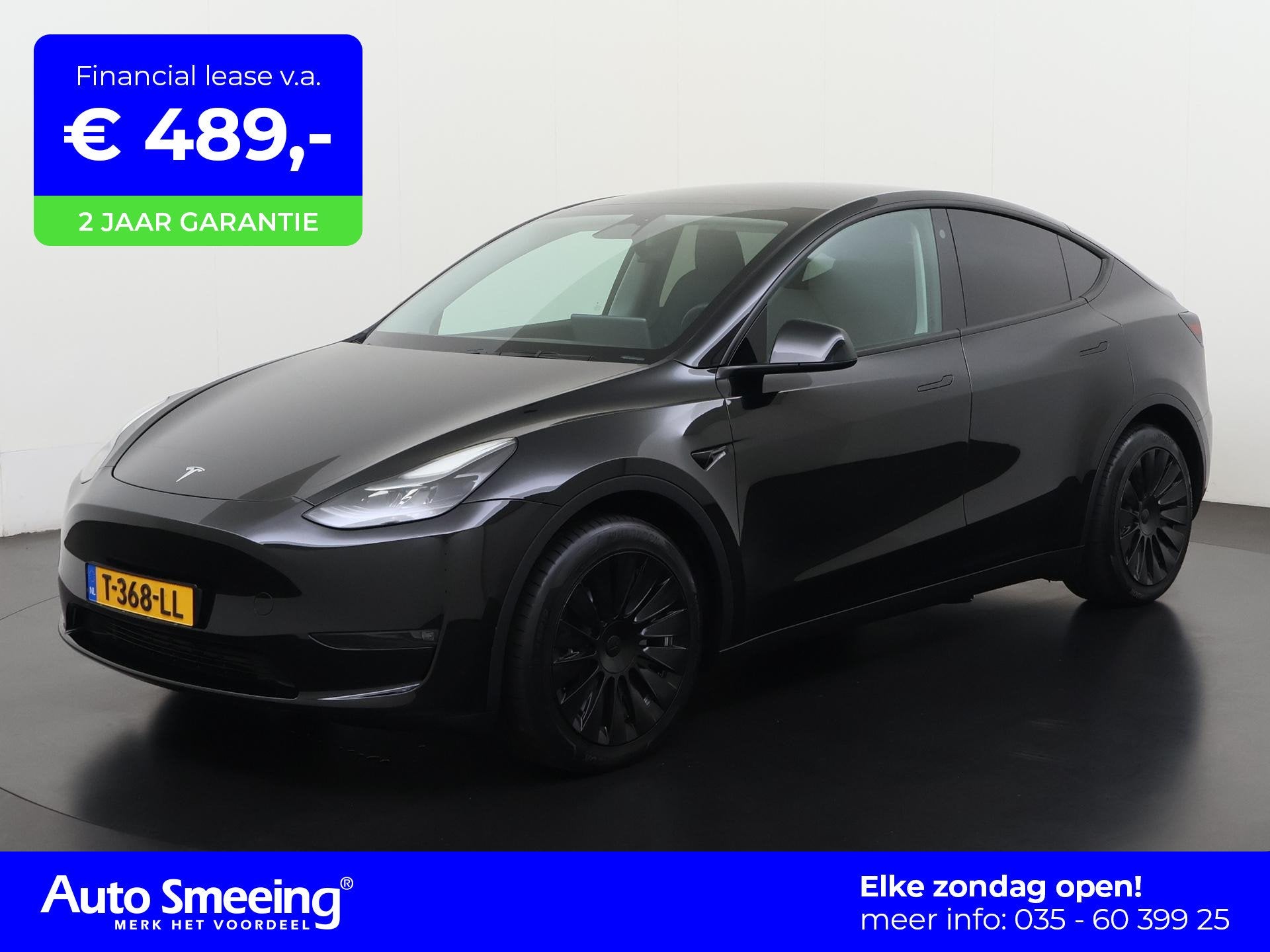 Tesla Model Y Long Range AWD 75 kWh | SOH 96% | Trekhaak | Z, Auto's, Stof, Gebruikt, 495 min, Zwart