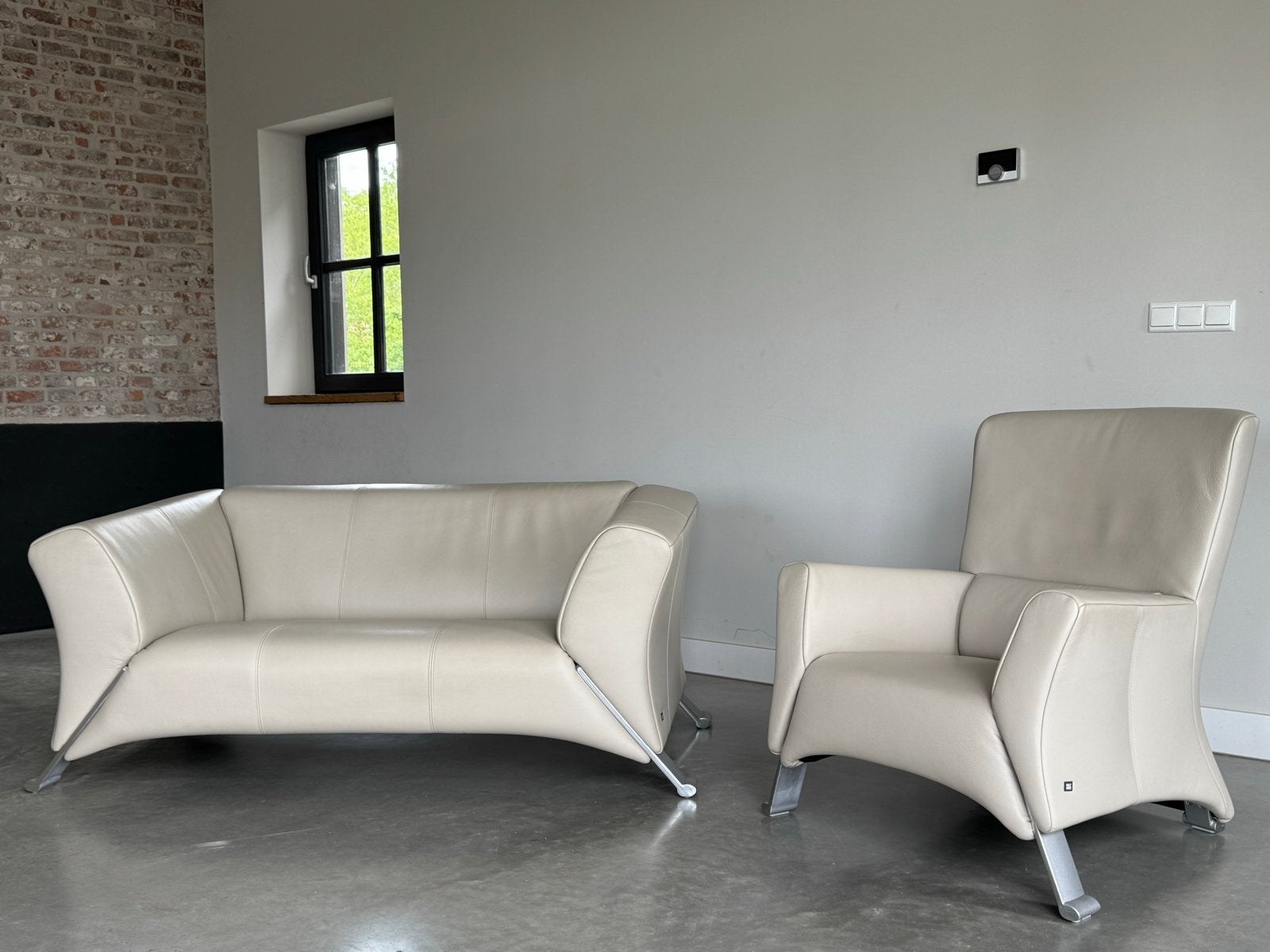 Rolf Benz 322 showroom model bank en fauteuil