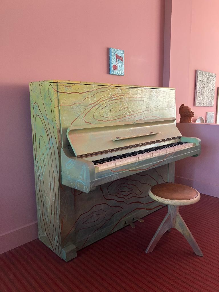 Kleurrijk beschilderde piano, Ophalen, Gebruikt, Overige kleuren, Piano