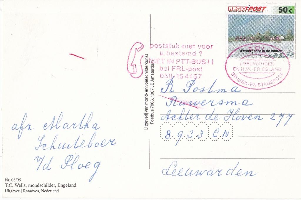 Regiopost – NO-Friesland 058 – Westergeest in de winter, Verzenden, Overige typen