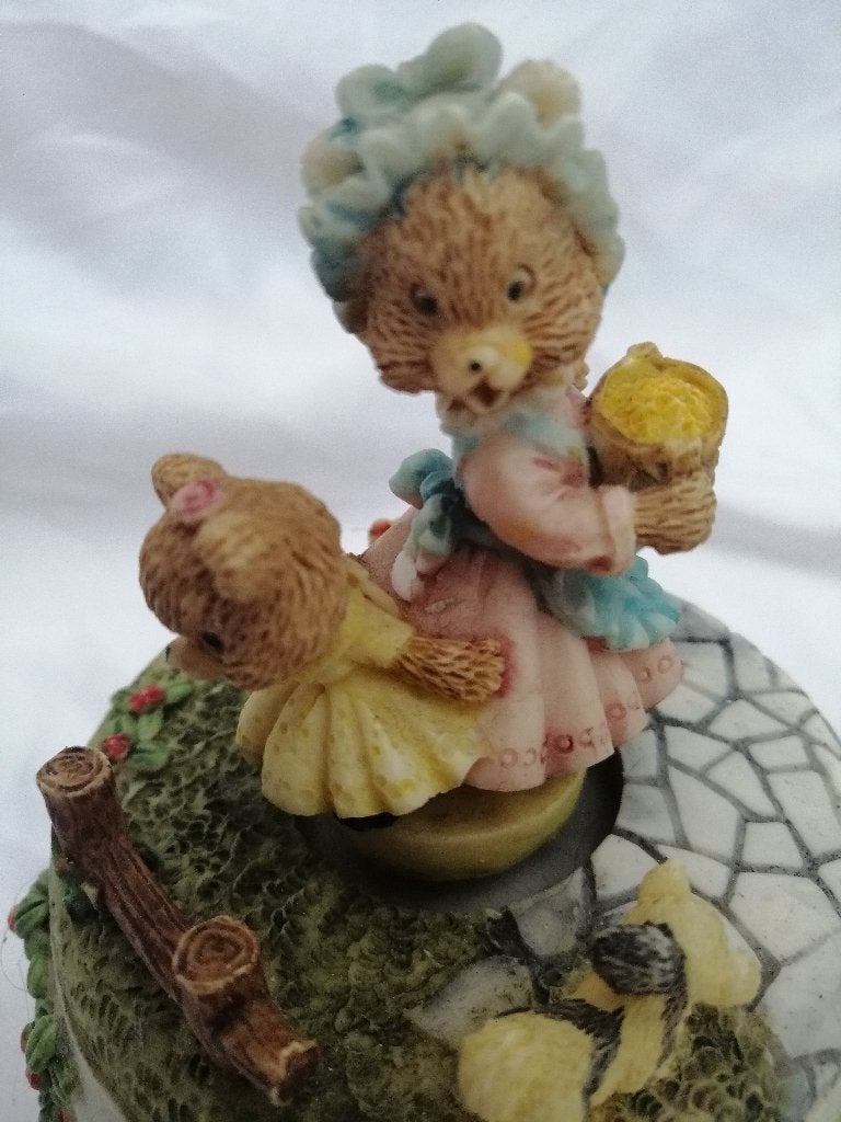 Draaiend Speeldoos Muziekdoos automaton teddybeer Beertje, Ophalen of Verzenden