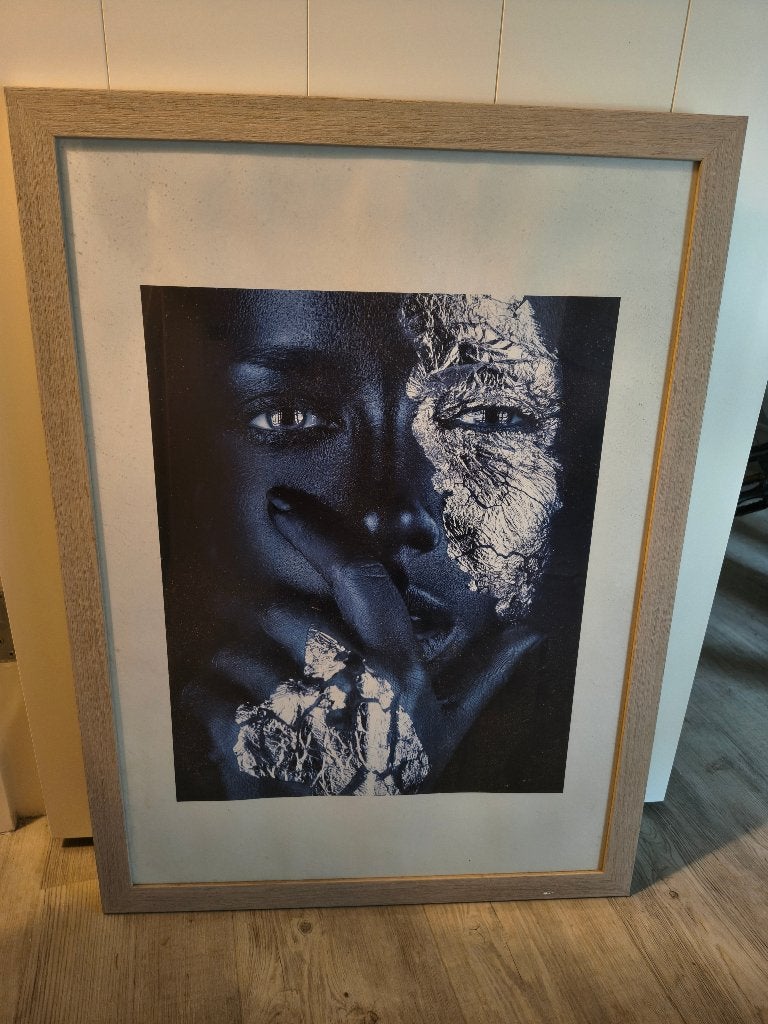 Wanddecoratie, 76 cm, Achter glas, 56 cm, Zo goed als nieuw