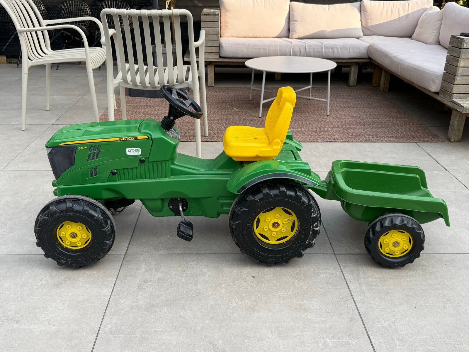 John Deere traptractor met aanhanger, Ophalen, Zo goed als nieuw