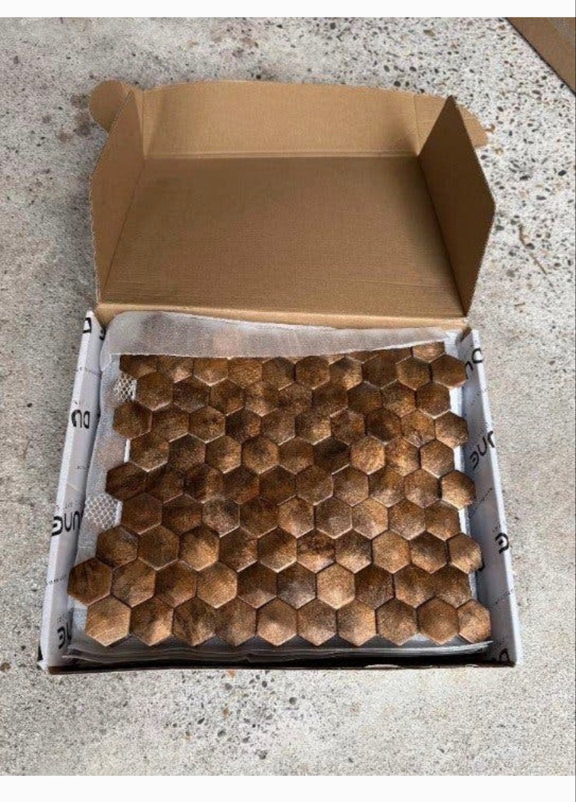 Dune Corten Hexagon mozaïektegels  *Nieuw in doos*, Ophalen, Overige materialen, Wandtegels, Nieuw