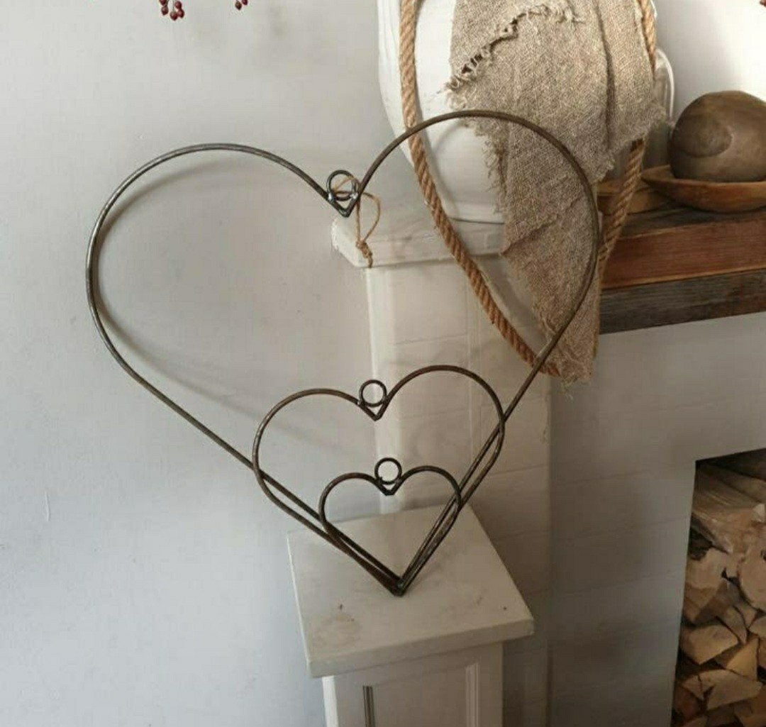 Metalen decoratie frame hart - diverse afmetingen - krans, Huis en Inrichting, Ophalen of Verzenden, Nieuw, Metaal