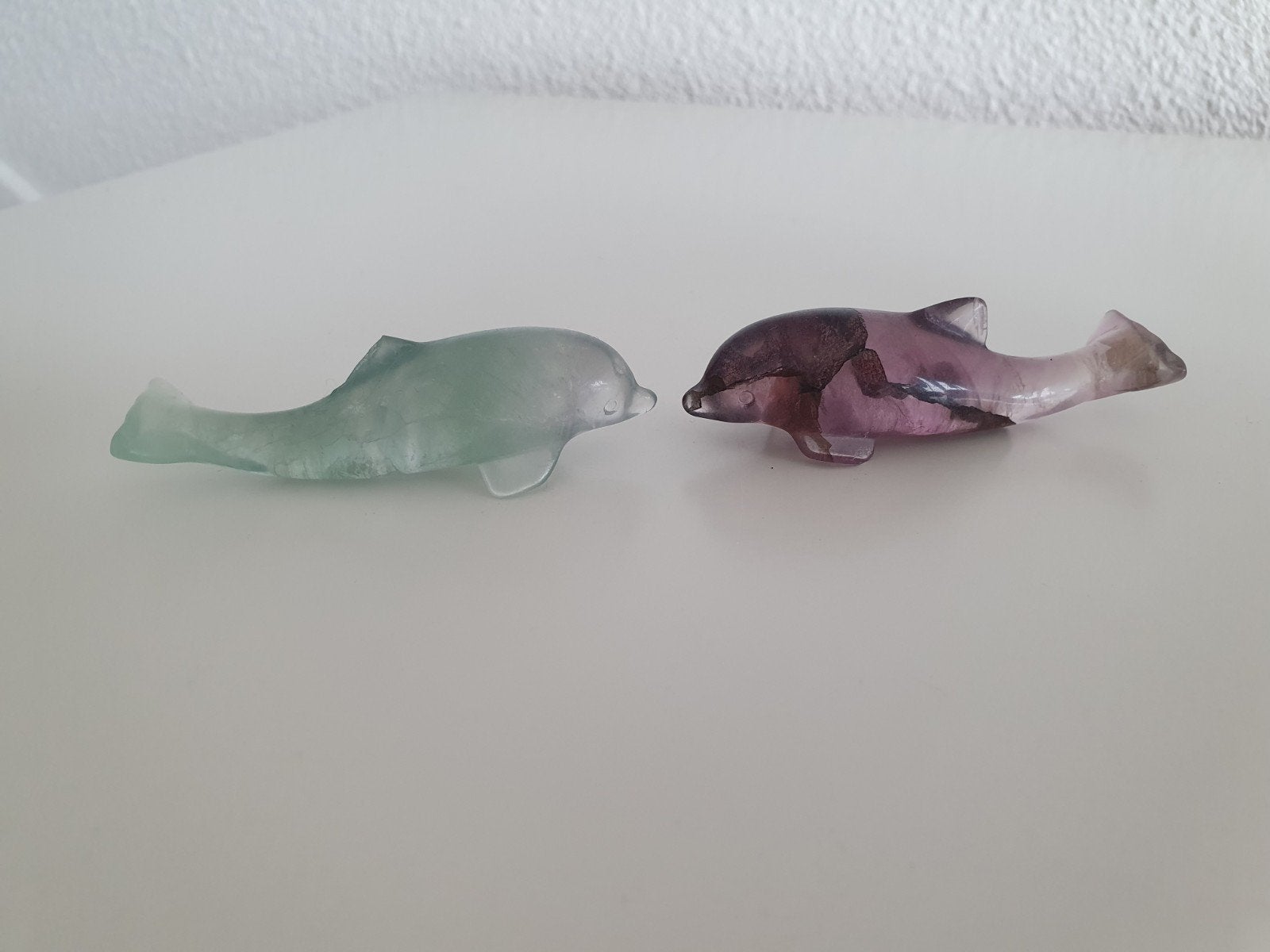 fluoriet dolfijntjes edelsteen, Ophalen of Verzenden