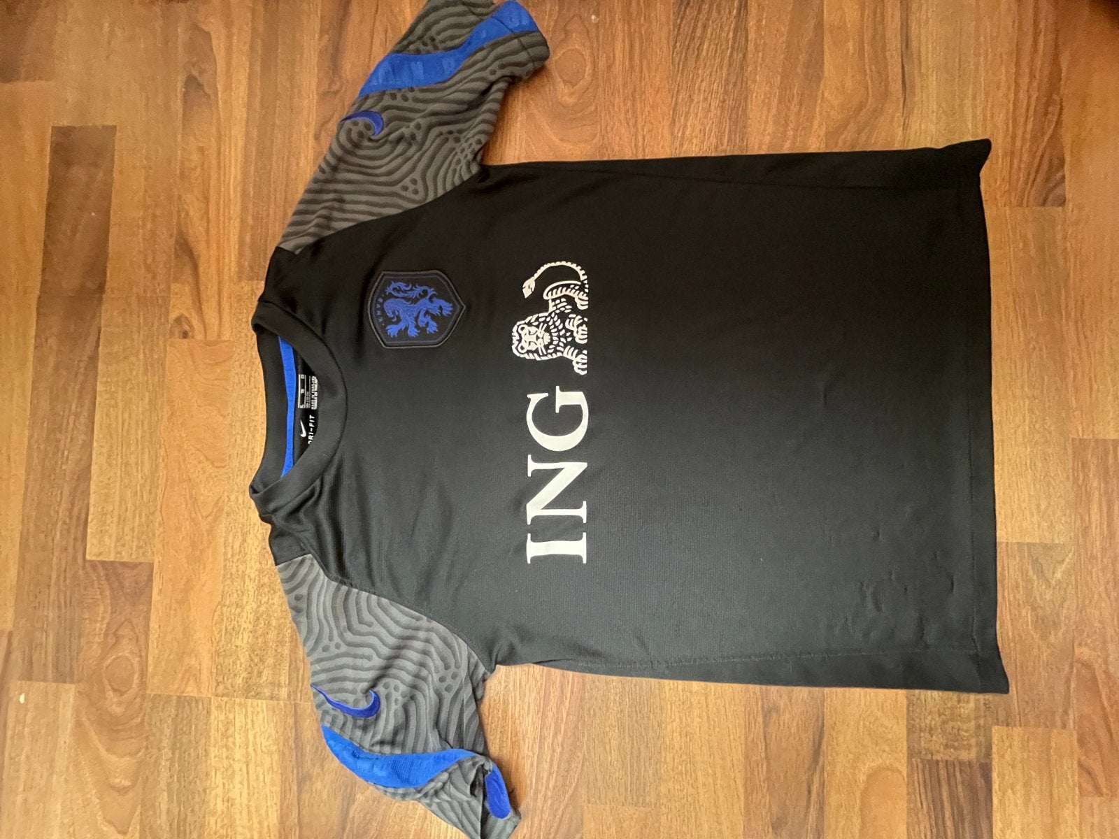 Nike Dri-Fit Nederland Voetbalshirt - Zwart/Grijs/Blauw, Maat XL, Ophalen of Verzenden, Gebruikt, Shirt