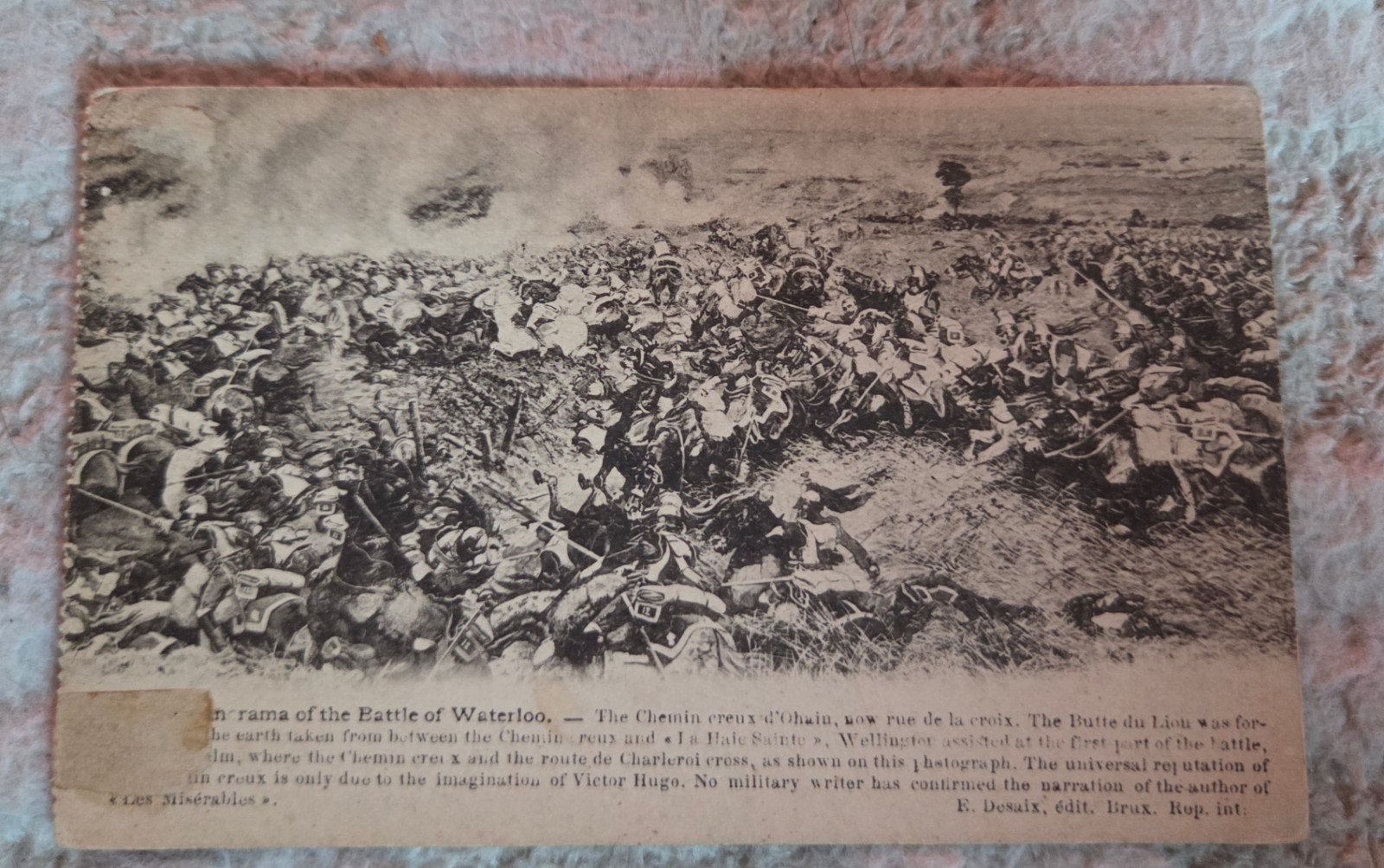 Oude ansichtkaart Slag bij Waterloo, Panorama 1912, Verzamelen, Verzenden, Voor 1920, Ongelopen, Politiek en Historie