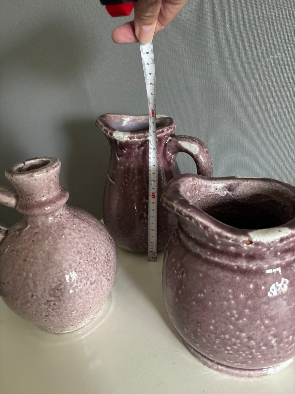 3 mooie vazen oud roze, Huis en Inrichting, Woonaccessoires | Vazen, Ophalen, Zo goed als nieuw, Roze