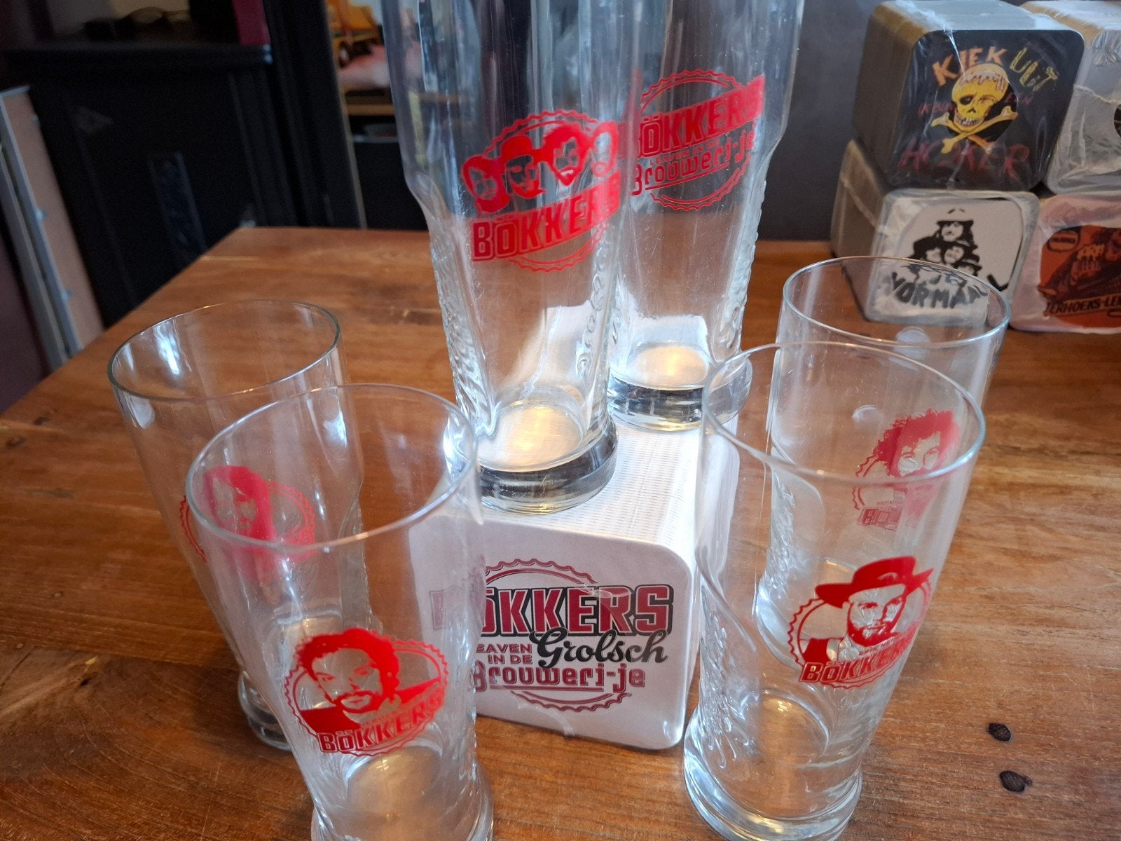 Bökkers bierglazen, Ophalen of Verzenden, Zo goed als nieuw, Bierglas