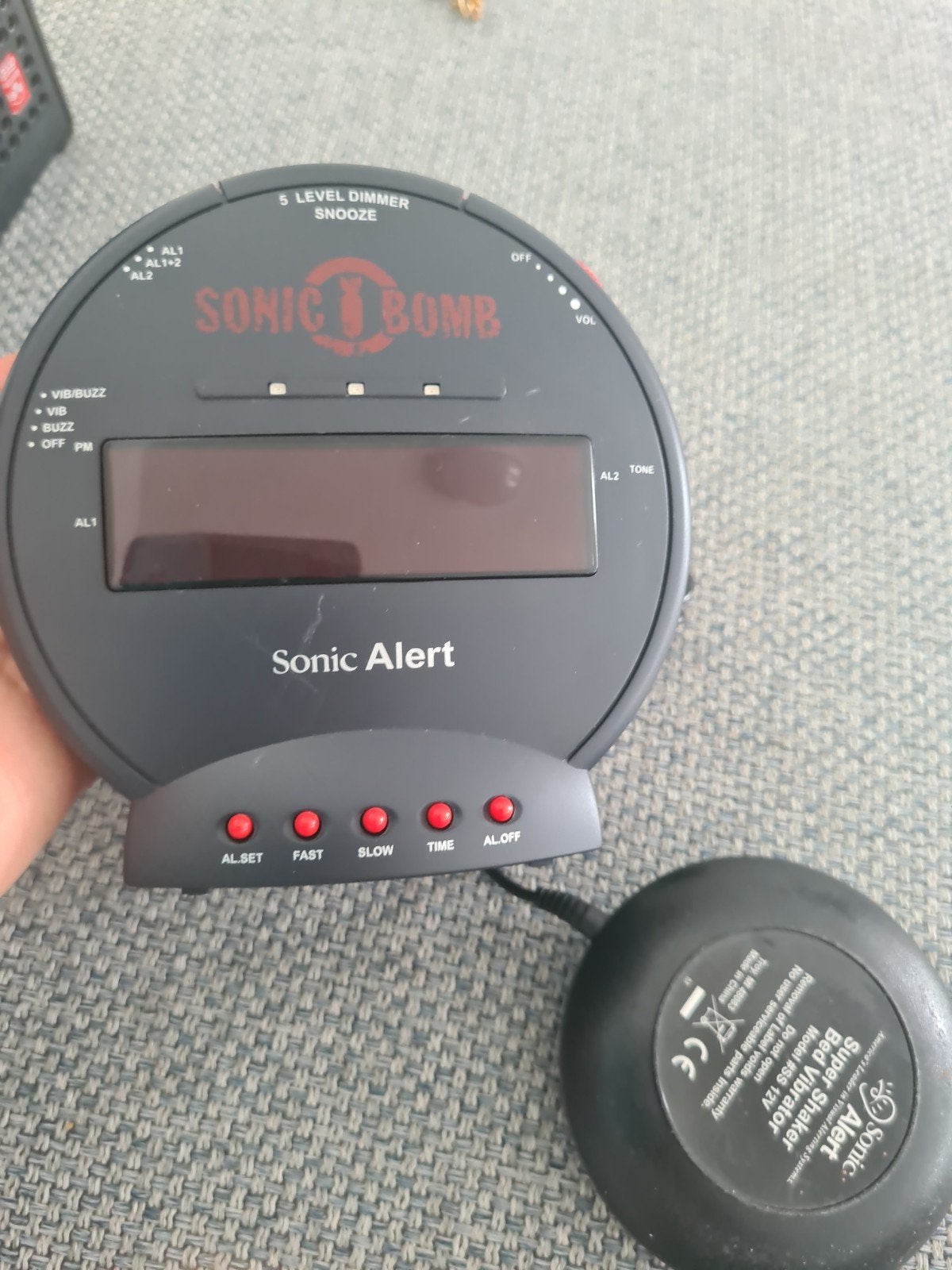 Sonic Alert Wekker met Bed Shaker, Ophalen of Verzenden, Gebruikt, Digitaal