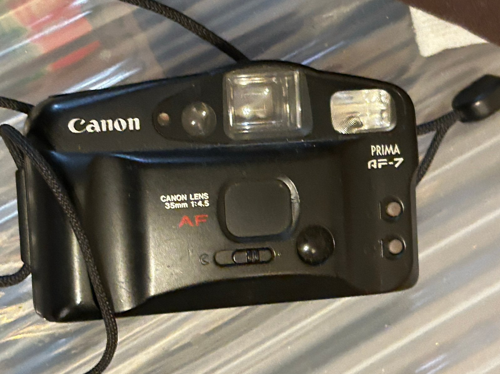 Vintage analoge camera Canon Prima AF-7, Ophalen of Verzenden, Gebruikt, Compact, Canon