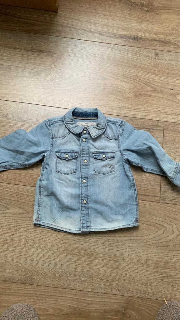 Stoer spijkeroverhemdje H&M L.O.G.G. maat 68, Kinderen en Baby's, Babykleding | Maat 68, Ophalen of Verzenden, Zo goed als nieuw