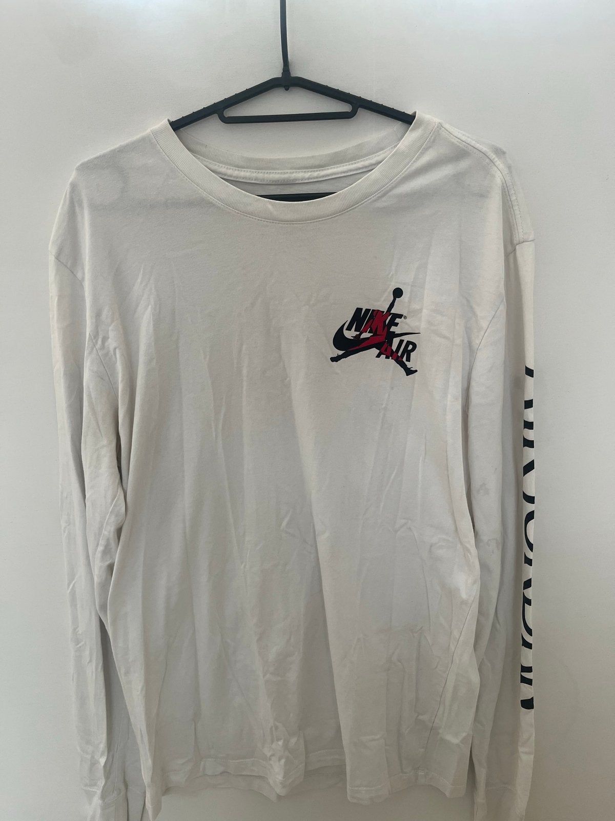 Nike Jordan Trui Maat M - Wit met Rood/Zwart Logo, Ophalen of Verzenden, Gedragen, Maat 48/50 (M), Wit