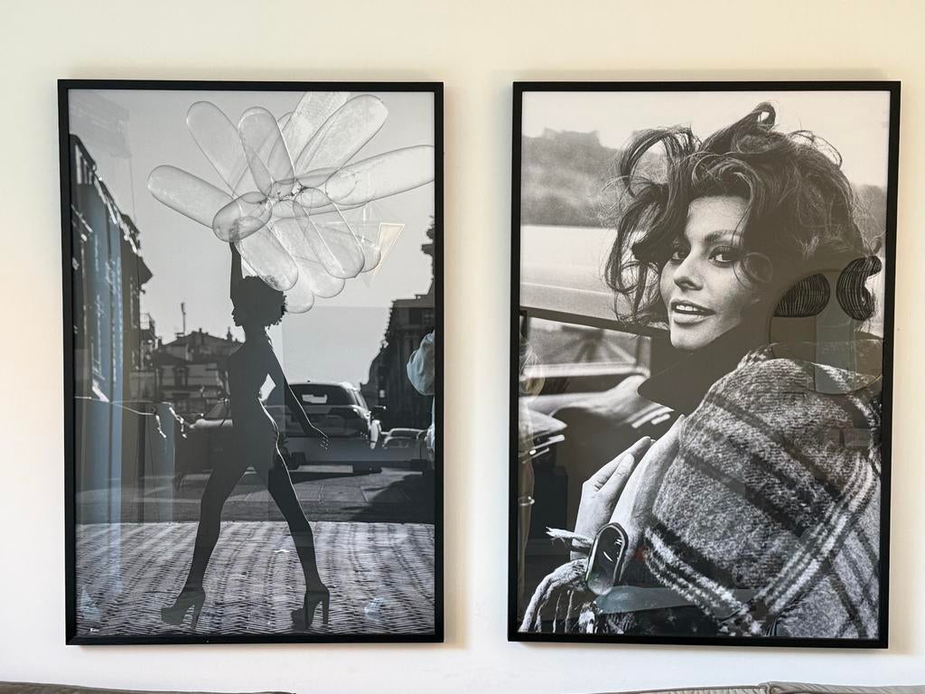 Posters inclusief lijst - Zwart-wit kunst aan de muur, Rechthoekig Staand, Met lijst, Deurposter of groter, Ophalen of Verzenden