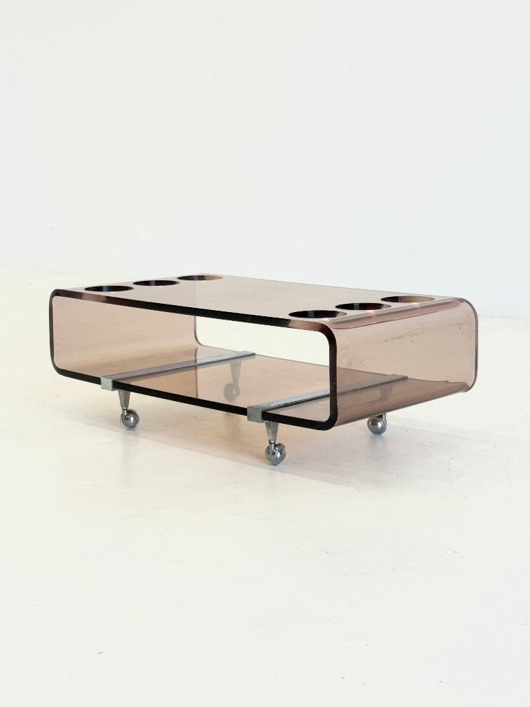 Lucite barwagen van Michel Dumas voor Roche Bobois, Ophalen, Gebruikt, 50 tot 100 cm, -