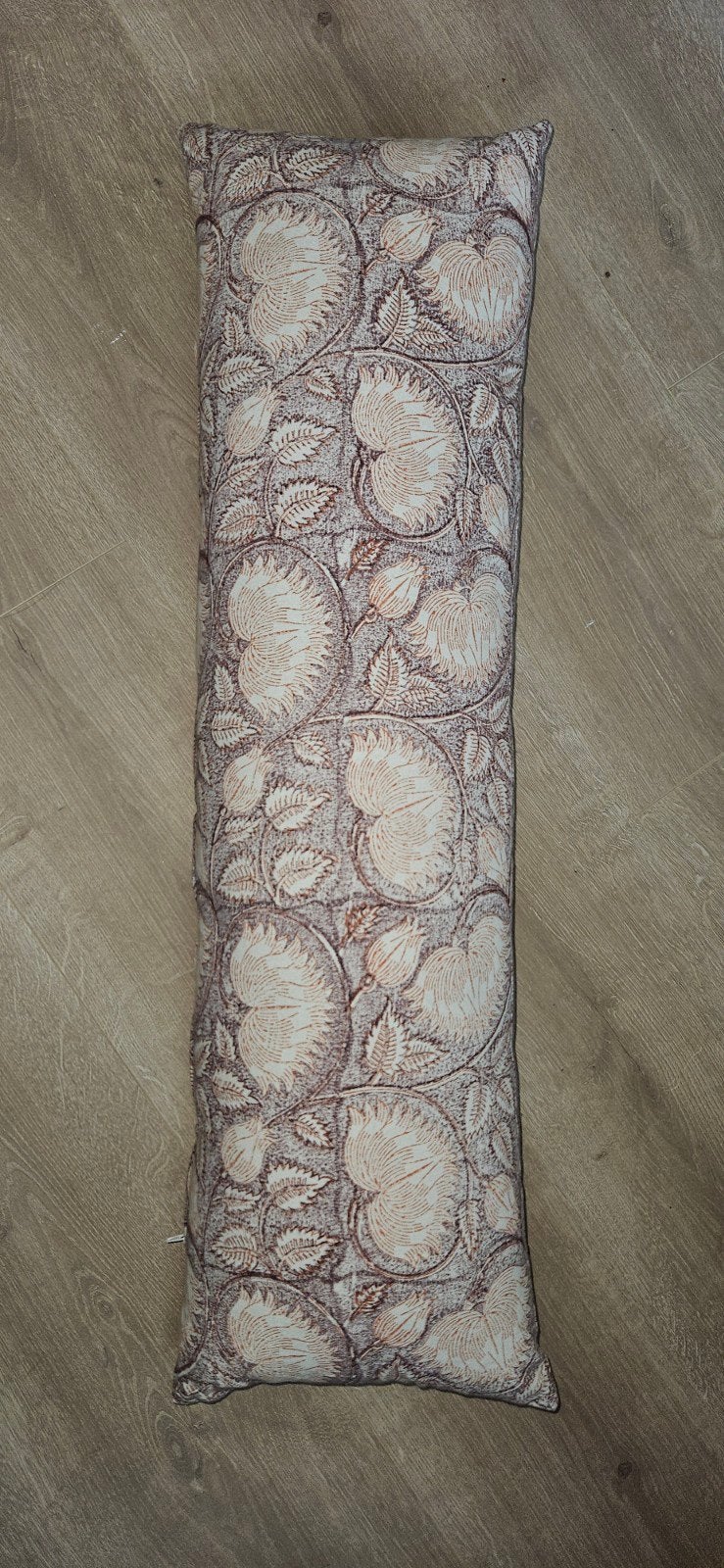 Rolkussen met bloemenprint en rits - 75x20cm, Ophalen, Zo goed als nieuw, Rechthoekig, Dubbelzijdig