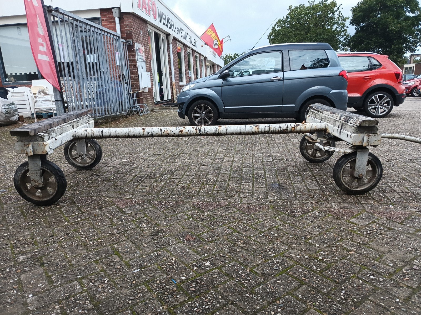 Boottrailer / Bok voor kleine boot of rubberboot, Ophalen of Verzenden, Gebruikt, Overige typen, Zeilboot of Motorboot