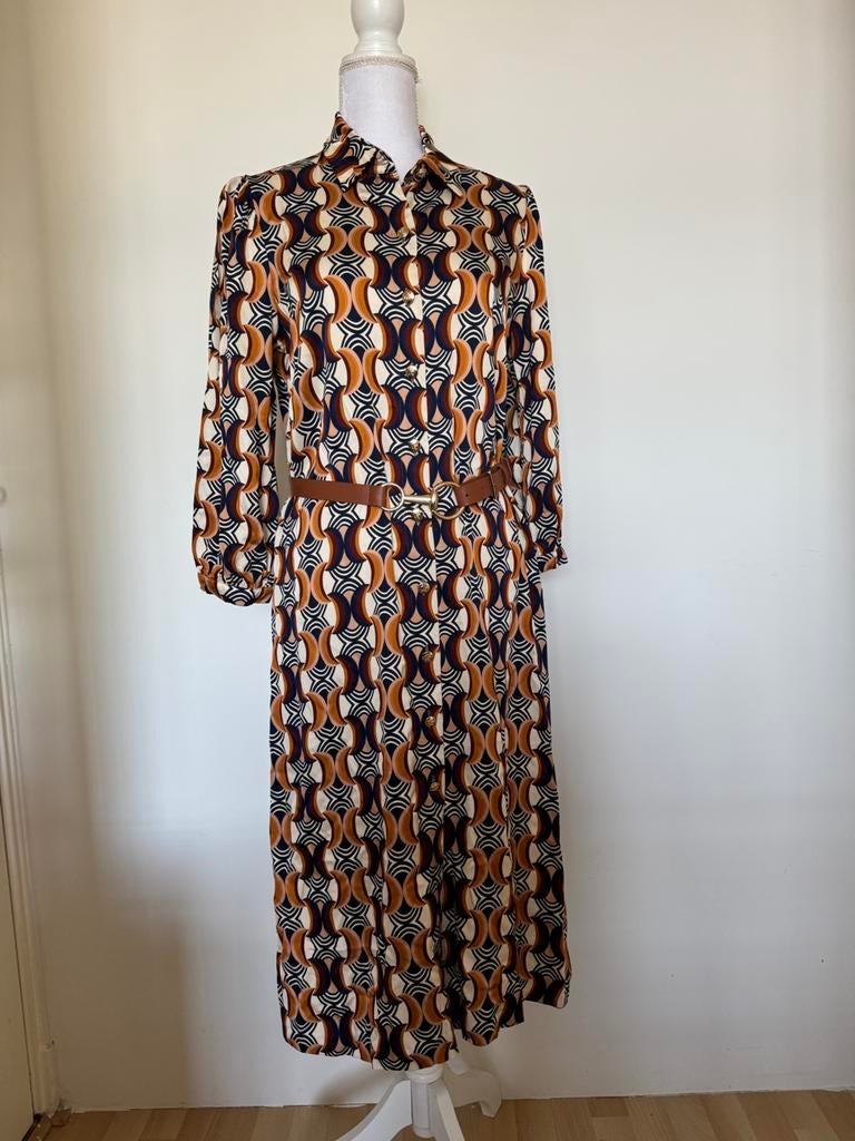 Mt. 38 Caroline Biss jurk, Kleding | Dames, Jurken, Verzenden, Zo goed als nieuw, Overige kleuren, Onder de knie