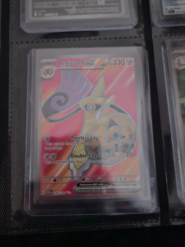 Pokemon Aegislash ex 230/182 Paradox Rift, Ophalen of Verzenden, Zo goed als nieuw, Losse kaart, Foil