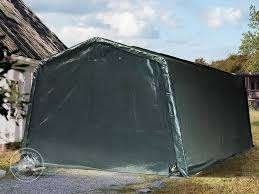 Garagetent 3,3x6,2 m, PE 450 donkergroen - Gebruikt -