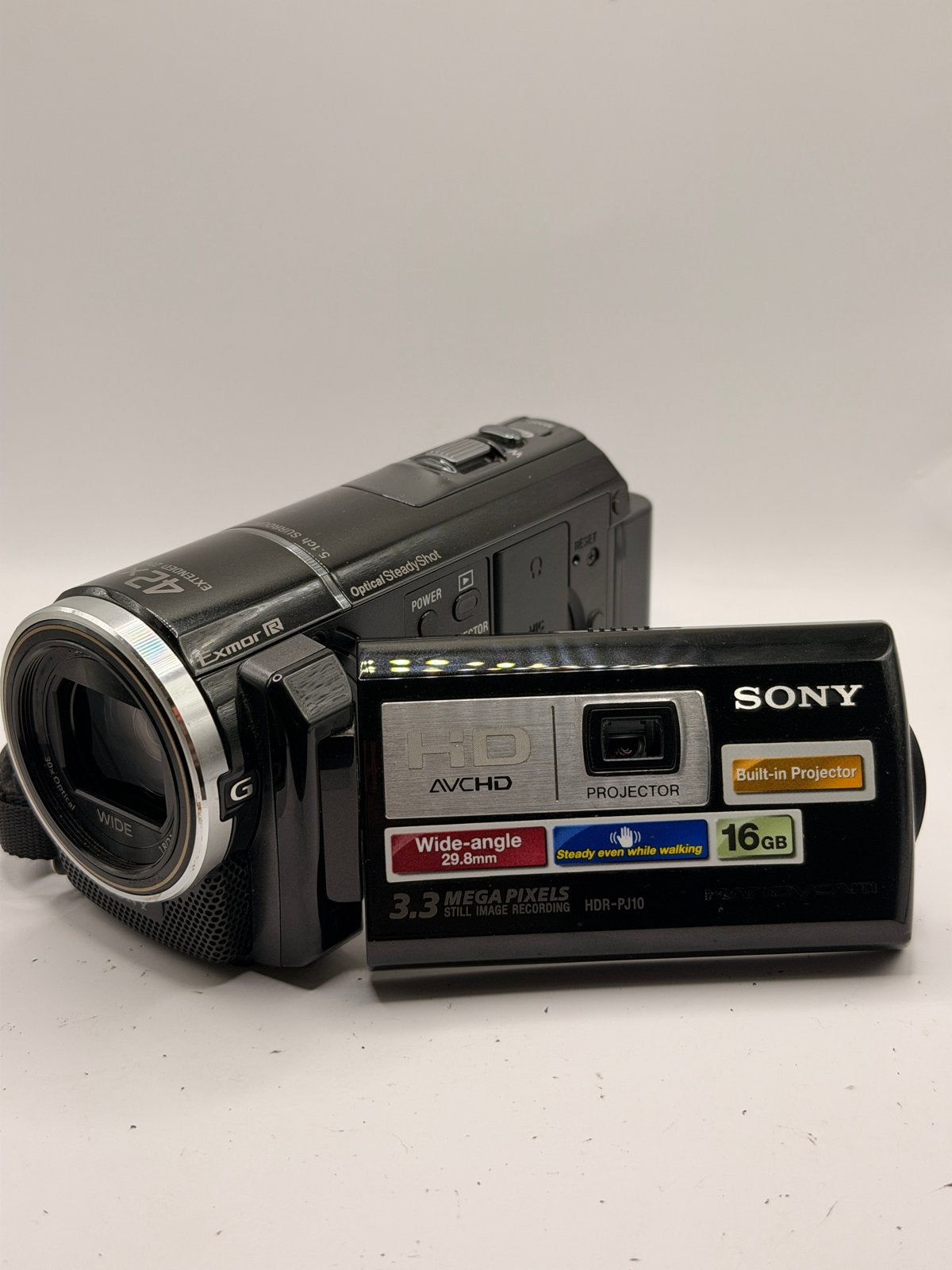 Sony Handycam HDR-PJ10 met ingebouwde projector, Full HD, 20x of meer, Ophalen of Verzenden, Zo goed als nieuw