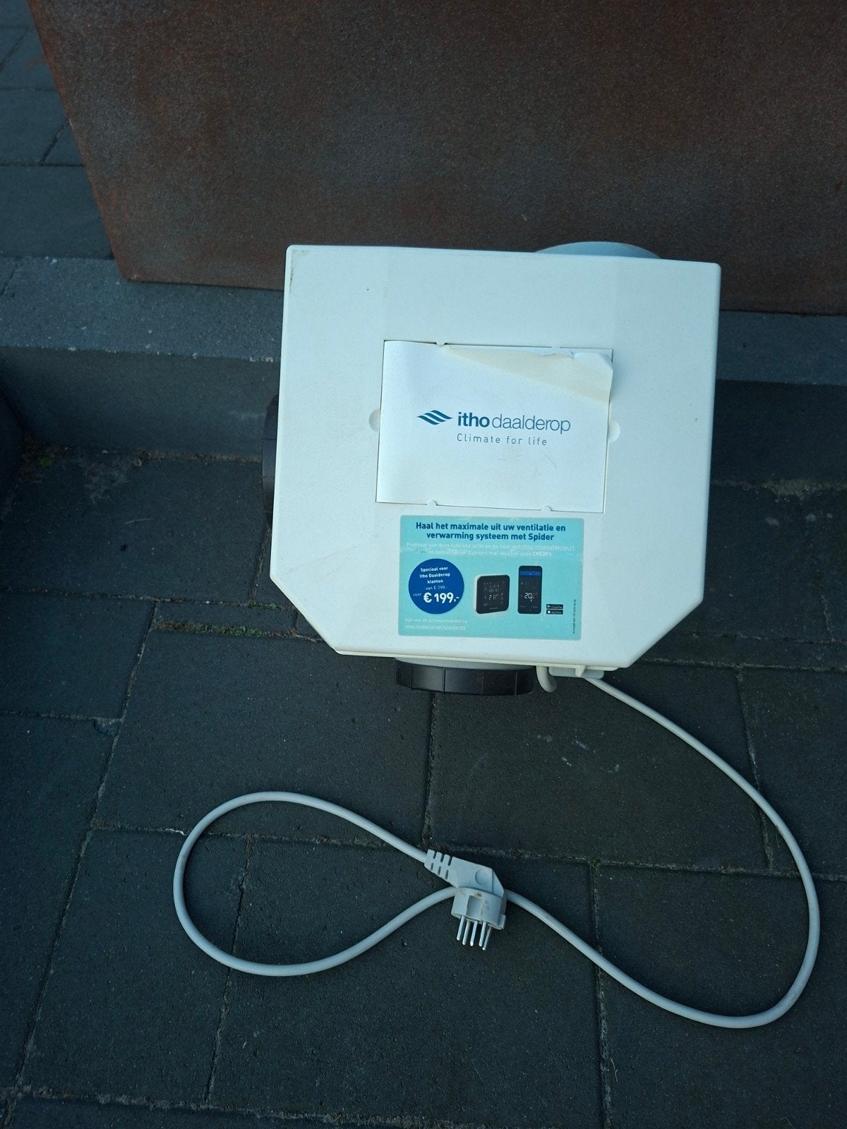 Itho CVE Eco Fan Woonhuis Ventilatie 375 m3 Perilex, Doe-het-zelf en Verbouw, Ophalen of Verzenden, Zo goed als nieuw, Ventilator en Afzuiger