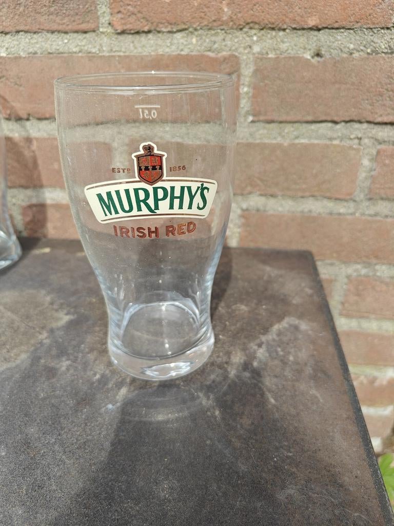 12 Murphy's Irish Red bierglazen (0,5L), Ophalen of Verzenden, Meerkleurig, Overige merken, Glas