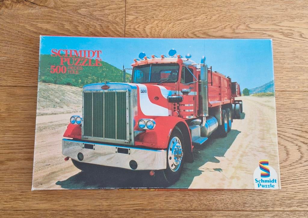 Schmidt Puzzel 500 Stukjes-Amerikaanse Vrachtwagen Peterbilt, Ophalen of Verzenden, 500 t/m 1500 stukjes, Zo goed als nieuw