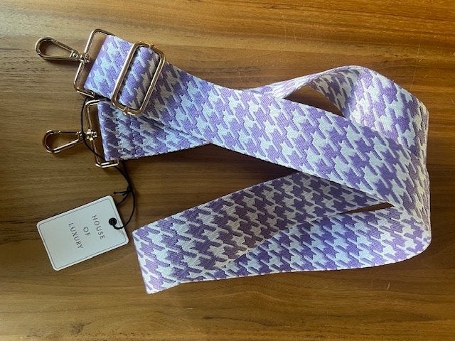 Verstelbare tas riem, schouderriem, hengsel lila-wit., Ophalen of Verzenden, Nieuw