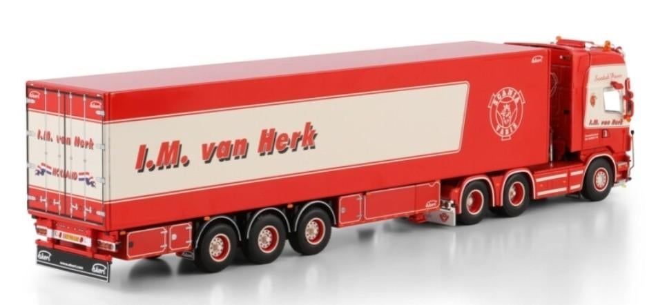 WSI SCANIA R5 TOPLINE + KOELTRAILER - VAN HERK, Wsi, ., Nieuw, Ophalen of Verzenden