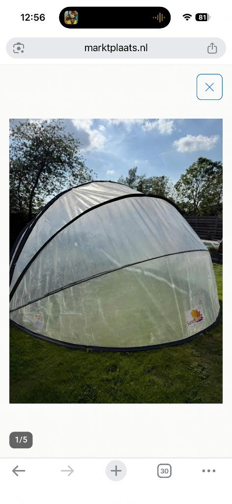 Sunny tent overkapping zwembad, Tuin en Terras, Zwembad-toebehoren, Ophalen, Zo goed als nieuw, Overige typen
