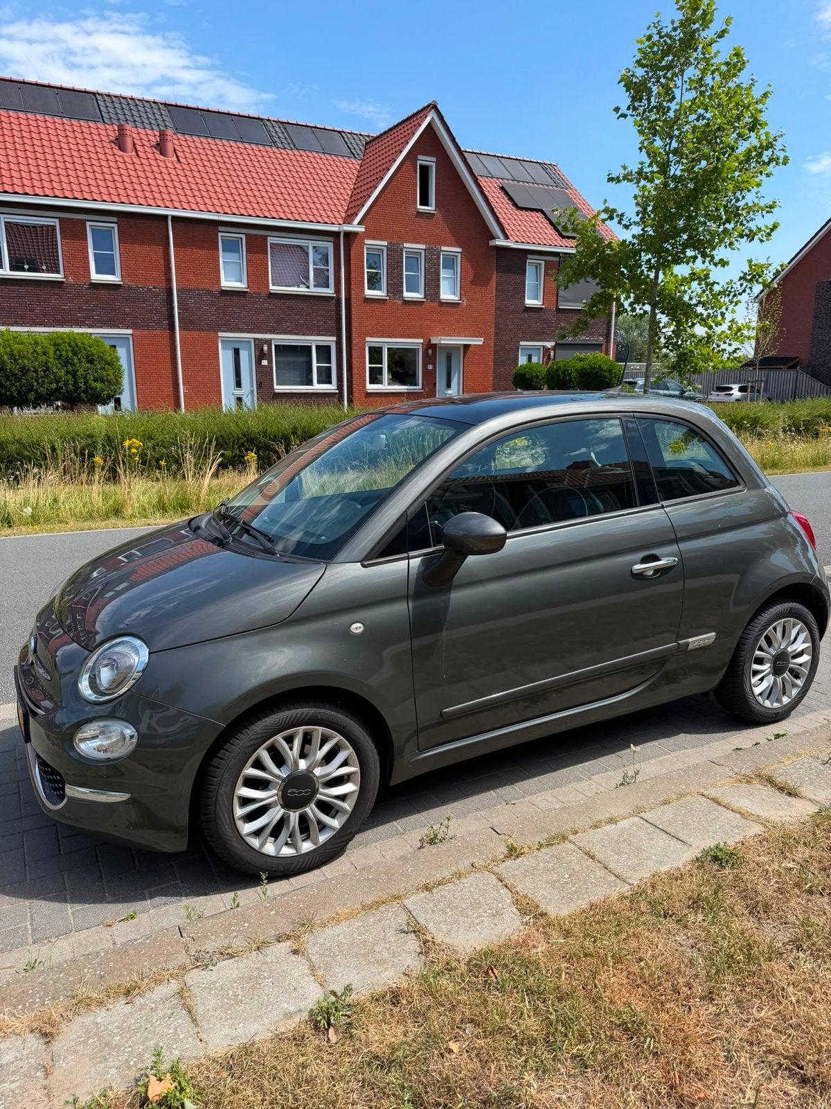 Fiat 500 Twinair Turbo 80pk 2019 Grijs, Voorwielaandrijving, 31 €/maand, 905 kg, Origineel Nederlands