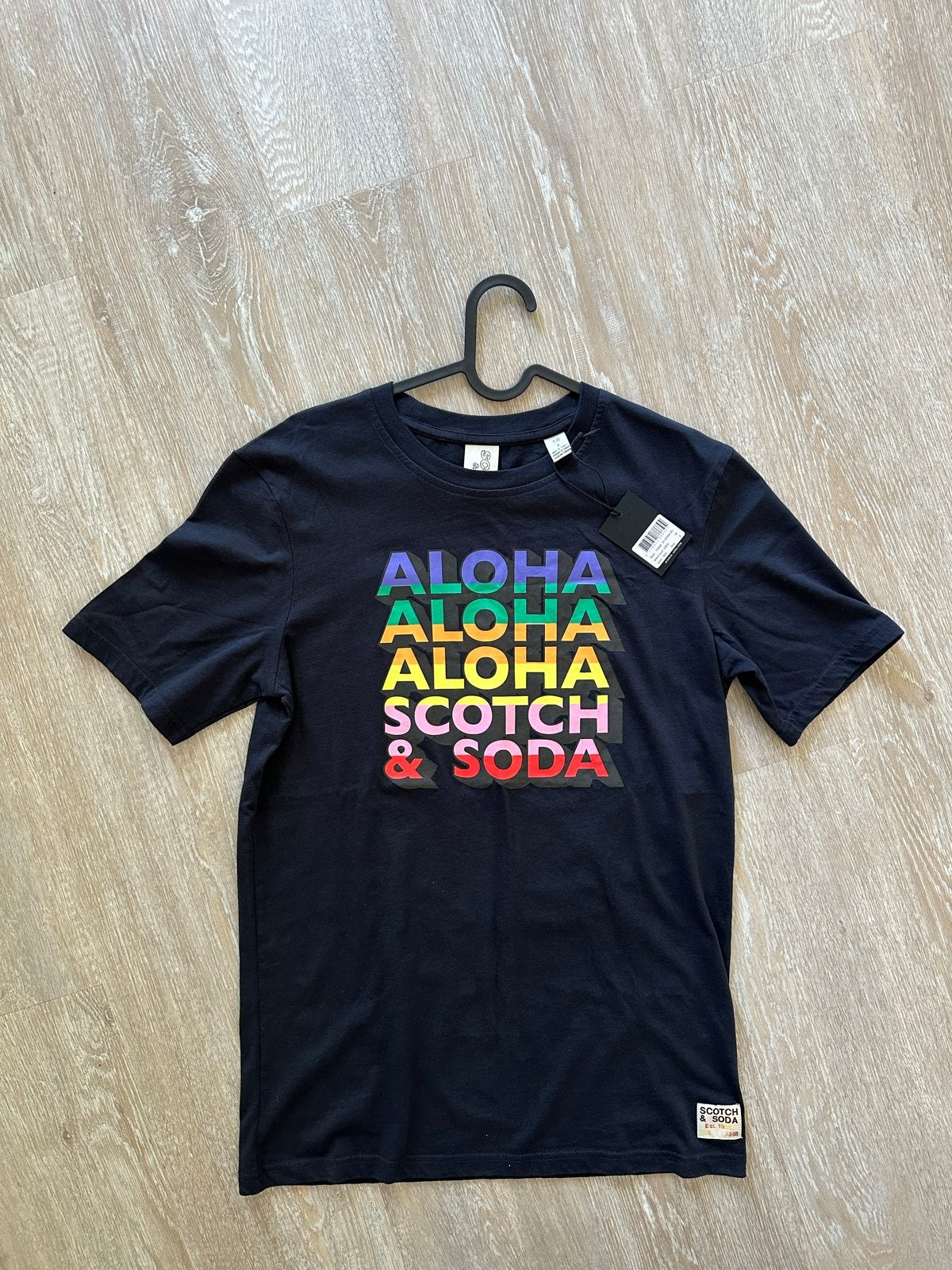 Nieuw Scotch & Soda T-shirt Aloha/Pride Maat S, Ophalen of Verzenden, Nieuw, Maat 46 (S) of kleiner, Zwart