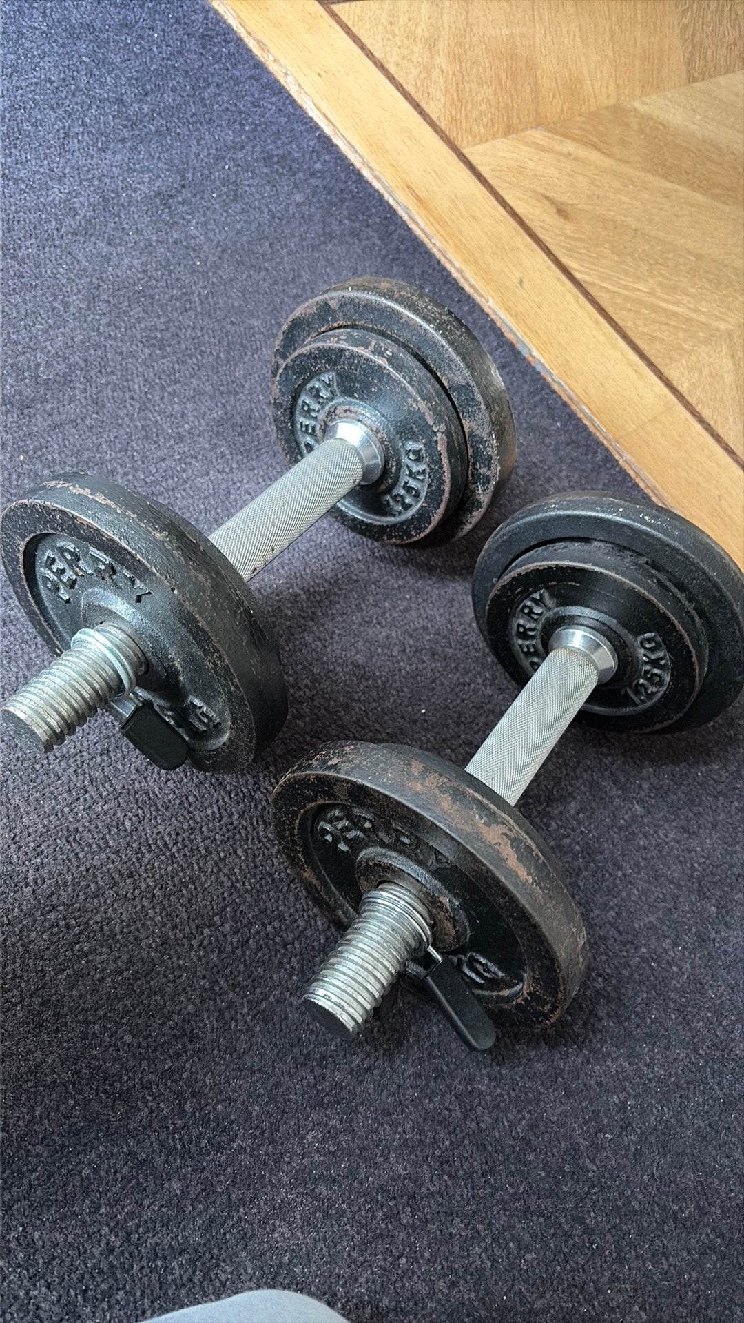 Dumbells 4 x 3,75 kg, Sport en Fitness, Ophalen, Gebruikt, Dumbbell