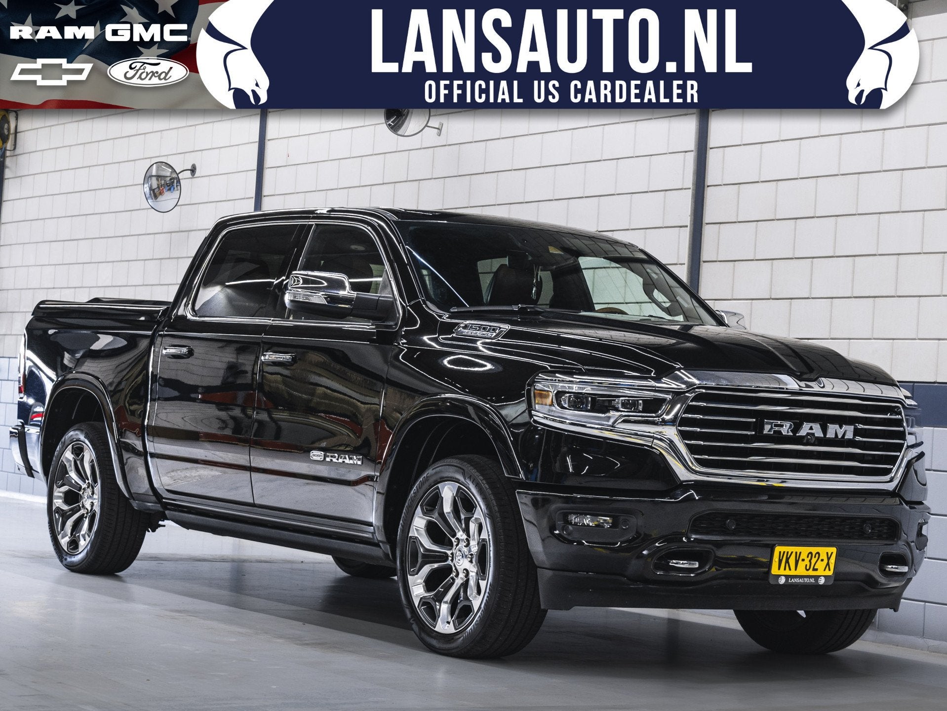 Dodge Ram 1500 LongHorn | Lucht | 360 | Pano 5.7 V8 Hemi, Auto's, Dodge, Automaat, Lichtsensor, Gebruikt, 5654 cc